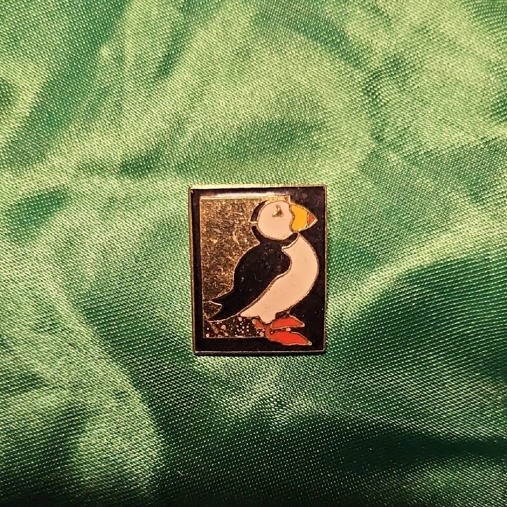 Gold Square Enamel Pin